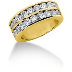 Gifte & Forlovelsesring i gult gull med 18st diamanter (1.8ct)