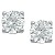 Øredobber i hvitt gull med runde, brilliantslipte diamanter 4.0 mm (0.5 ct.)