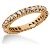 Eternity-ring i rdt gull med runde, brilliantslipte diamanter (ca 0.9ct)
