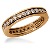 Eternity-ring i rdt gull med runde, brilliantslipte diamanter (ca 0.87ct)