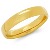 Komfortsmidd giftering/forlovelsesring, glatt i gult gull (3 mm)