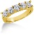 Femsteins alliansering i gult gull med runde, brilliantslipte diamanter (1.25ct)