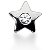 Stjerneformet symbolanheng i hvitt gull med rund, brilliantslipt diamant (0.05 ct.)