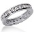 Eternity-ring i platina med runde, brilliantslipte diamanter (ca 1.2ct)
