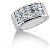 Gifte & Forlovelsesring i palladium med 14st diamanter (2.8ct)