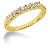 Sjusteins alliansering i gult gull med runde, brilliantslipte diamanter (0.35ct)