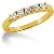 Femsteins alliansering i gult gull med runde, brilliantslipte diamanter (0.35ct)