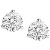 redobber i platina med runde, brilliantslipte diamanter 4.0 mm (0.5 ct.)