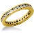 Eternity-ring i gult gull med runde, brilliantslipte diamanter (ca 0.84ct)