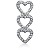 Hjerteformet symbolanheng i hvitt gull med 48 st diamanter (0.36 ct.)