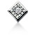 Fancy diamantanheng i hvitt gull med 13 st diamanter (0.77 ct.)
