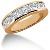 Gifte & Forlovelsesring i rødt gull med 10st diamanter (2.5ct)