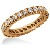Eternity-ring i rødt gull med runde, brilliantslipte diamanter (ca 1.3ct)