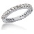 Eternity-ring i platina med runde, brilliantslipte diamanter (ca 0.9ct)