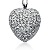Hjerteformet symbolanheng i hvitt gull med 106 st diamanter (2.12 ct.)
