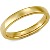 Komfortsmidd giftering/forlovelsesring, glatt i gult gull (3 mm)  Stl 53 / 16,9 mm