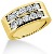 Gifte & Forlovelsesring i gult gull med 10st diamanter (1.5ct)