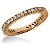 Eternity-ring i rdt gull med runde, brilliantslipte diamanter (ca 0.57ct)