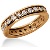 Eternity-ring i rdt gull med runde, brilliantslipte diamanter (ca 1.2ct)