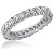 Eternity-ring i platina med runde, brilliantslipte diamanter (ca 1.3ct)