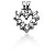 Hjerteformet symbolanheng i hvitt gull med 12 st diamanter (0.42 ct.)