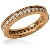 Eternity-ring i rdt gull med runde, brilliantslipte diamanter (ca 0.64ct)