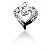 Hjerteformet symbolanheng i hvitt gull med 13 st diamanter (0.26 ct.)