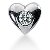 Hjerteformet symbolanheng i hvitt gull med rund, brilliantslipt diamant (0.1 ct.)