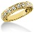 Gifte & Forlovelsesring i gult gull med 11st diamanter (0.55ct)