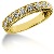 Gifte & Forlovelsesring i gult gull med 11st diamanter (0.33ct)