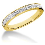 Gifte & Forlovelsesring i gult gull med 13st diamanter (0.32ct)